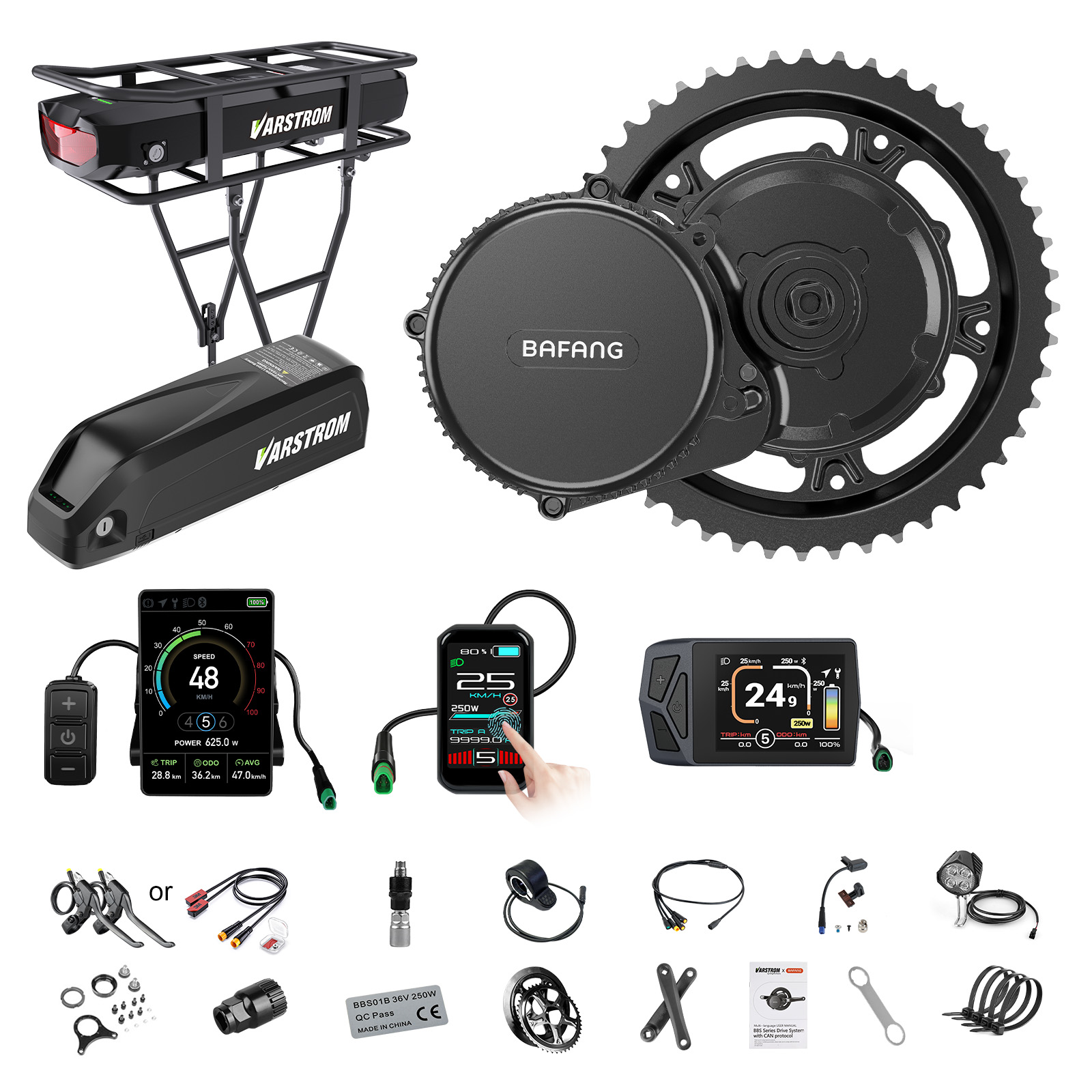 Bafang Bbs02B 48V 750W Mid Drive Kit - [Envío desde EE. UU.] Kit de