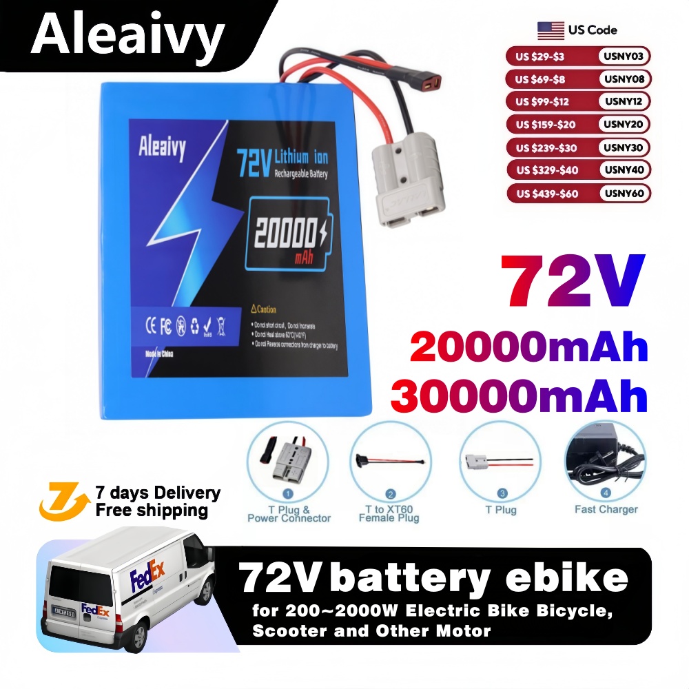 Electric Bicycle Battery 72V 30Ah - Envío desde EE. UU. Batería de