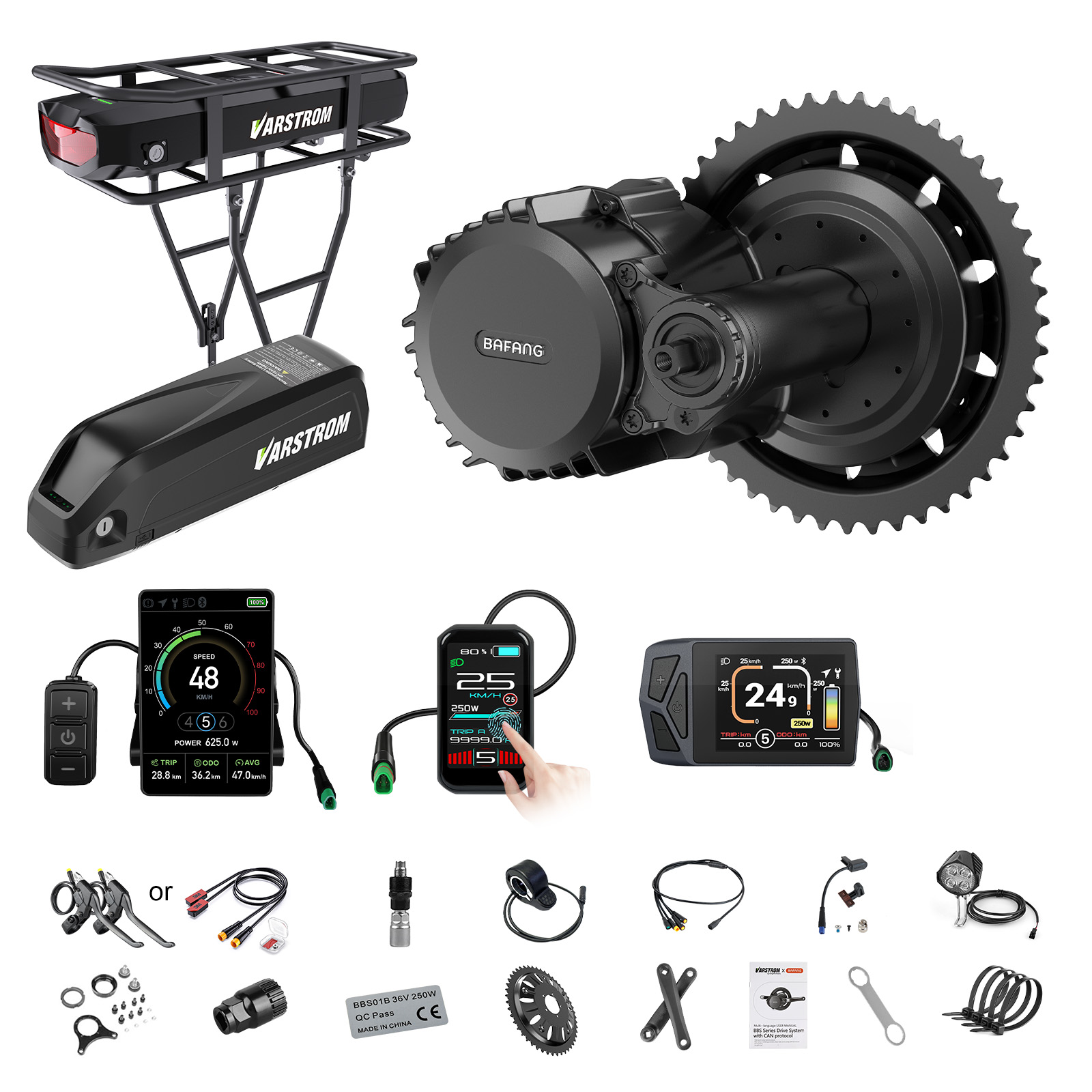 Mid Drive Motor Kit 52V 1000W - [Envío desde EE. UU.] Kit de