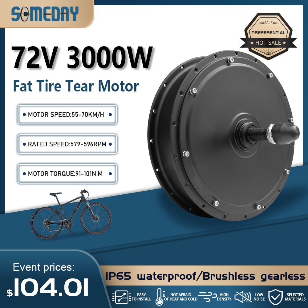 Ebike Conversion Kit 72V 3000W - Motor de buje trasero sin escobillas