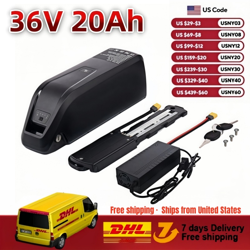 Ebike Battery 48V 20Ah Hailong - Batería Hailong para Bicicleta Eléctrica, 36V
