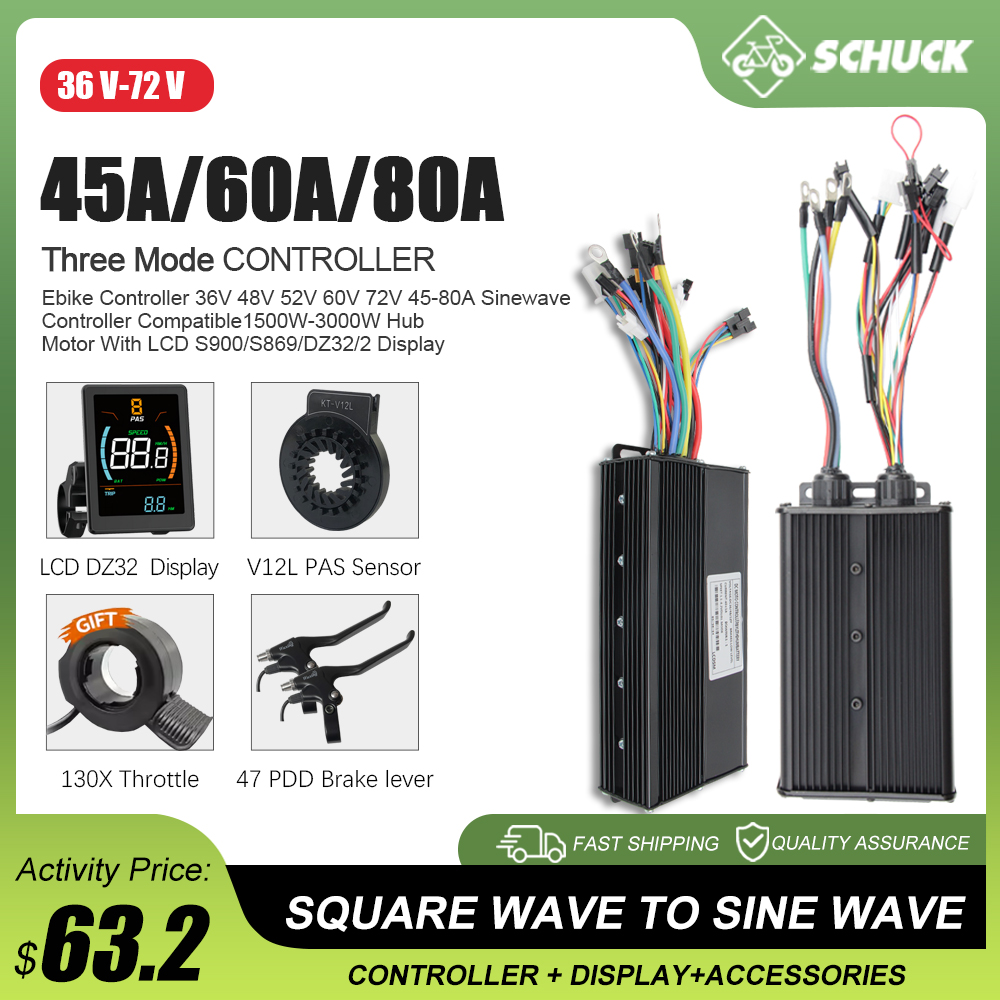 Controlador de onda sinusoidal - Sine Wave Controller 48V 72V 80A reseña y precio