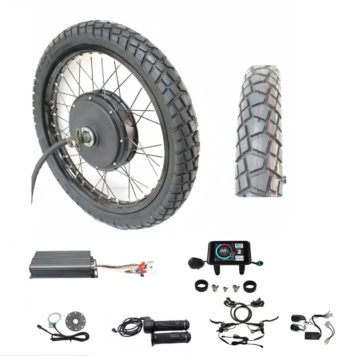 Kit de conversión de rueda tra - Ebike Conversion Kit 72V 3000W reseña y precio