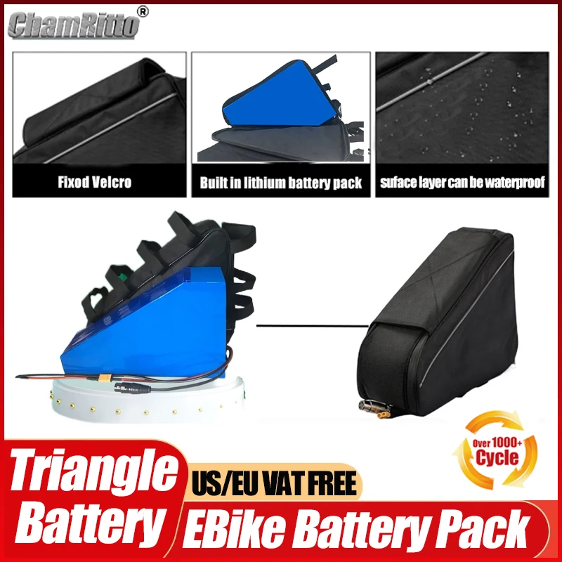 Batería triangular de litio pa - Ebike Conversion Kit 72V 3000W reseña y precio