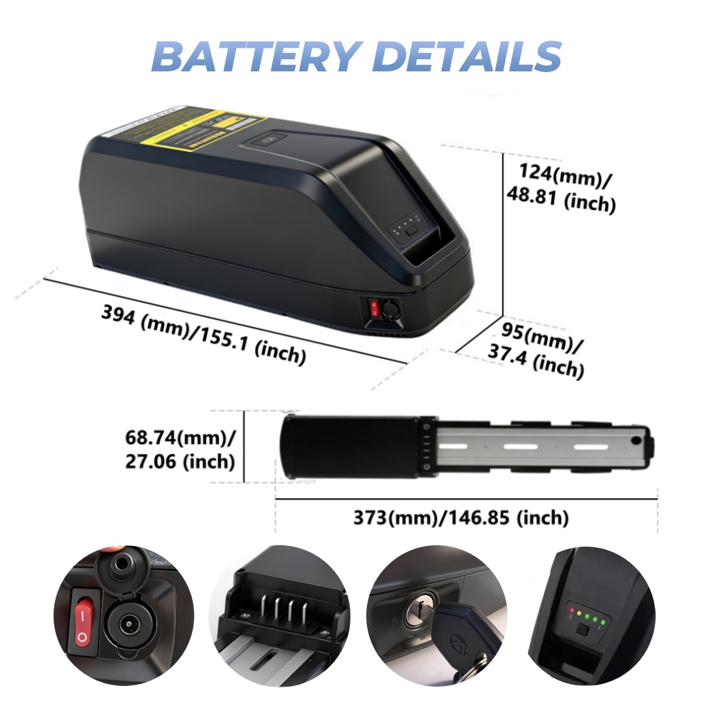 Batería de Litio de 36V 48V pa - Ebike Battery 48V 20Ah Hailong reseña y precio