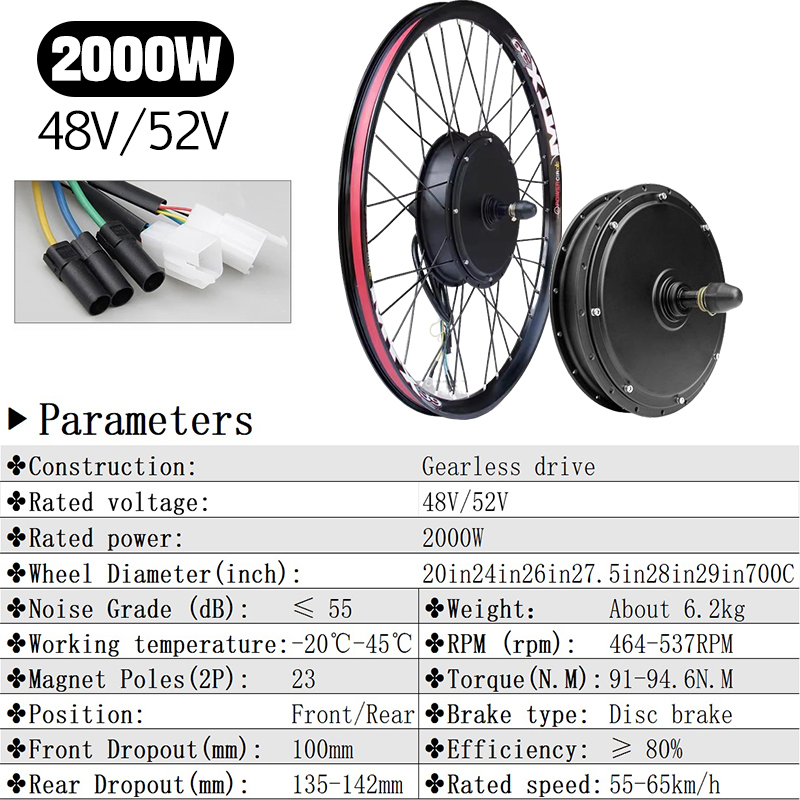 Kit de conversión de bicicleta - Ebike Conversion Kit 72V 3000W reseña y precio