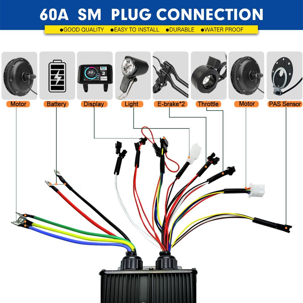 Controlador de onda sinusoidal - Sine Wave Controller 48V 72V 80A reseña y precio