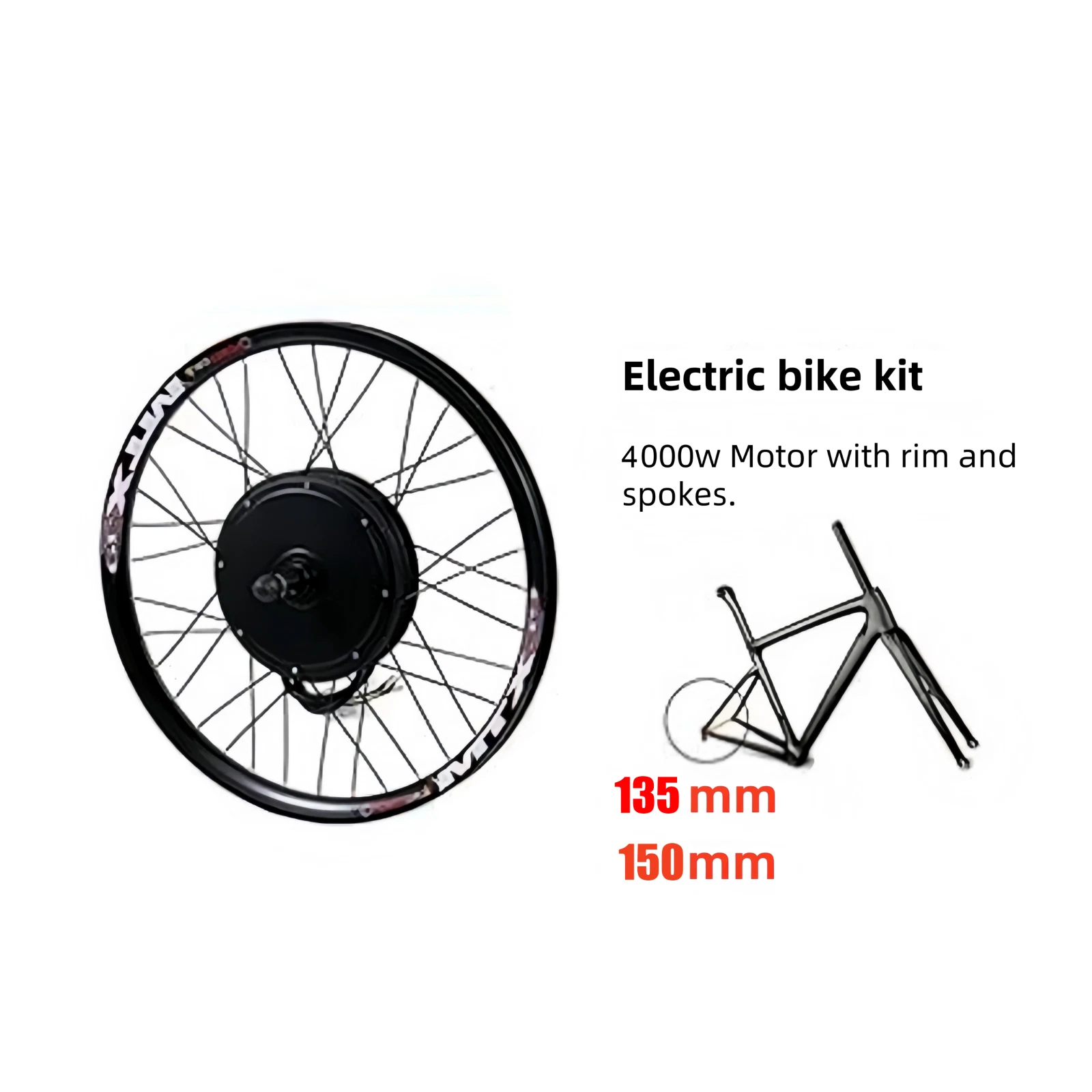 Rueda Trasera para Bicicleta E - 72V 5000W Hub Motor Kit reseña y precio
