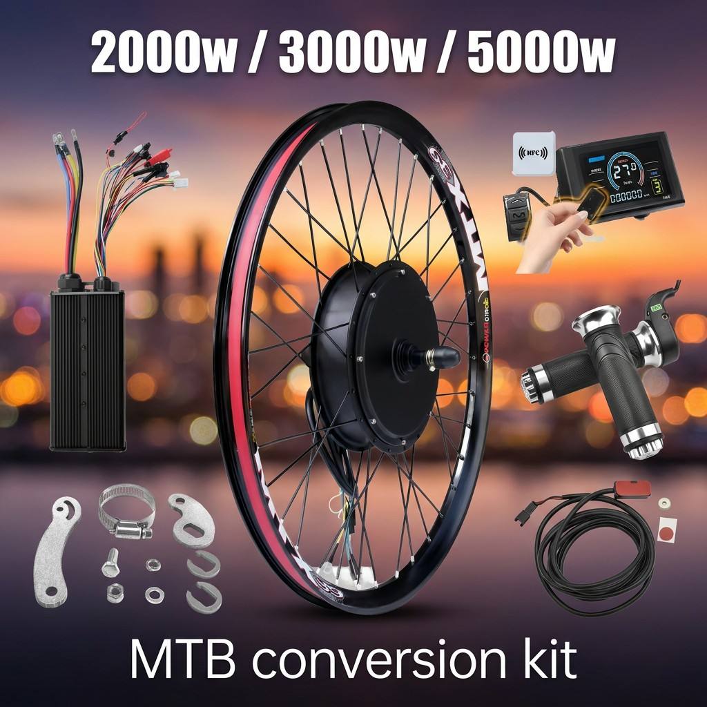 Kit de Bicicleta Eléctrica de  - 72V 5000W Hub Motor Kit reseña y precio
