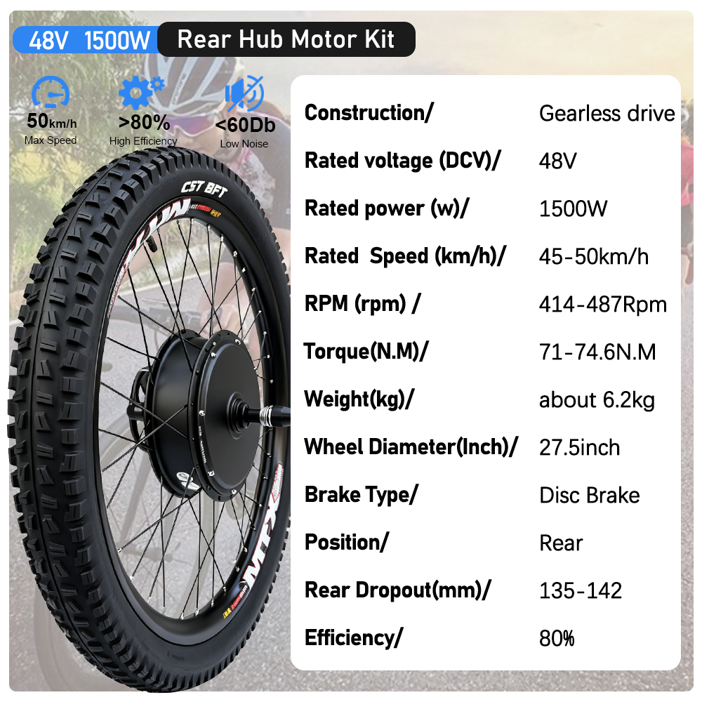 Kit de conversión para bicicle - Ebike Conversion Kit 72V 3000W reseña y precio