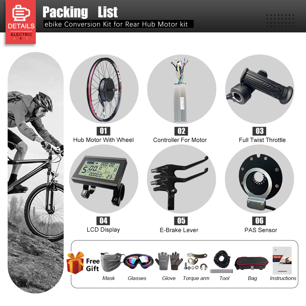 Kit de conversión de bicicleta - Ebike Conversion Kit 72V 3000W reseña y precio