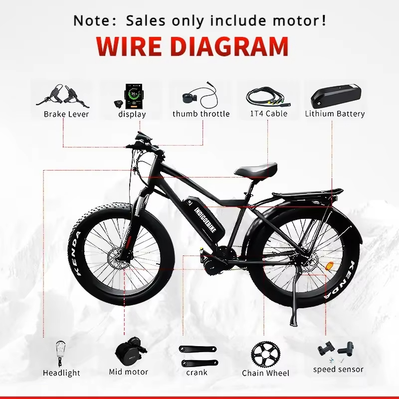 Kit de Conversión de Bicicleta - Mid Drive Motor Kit 52V 1000W reseña y precio