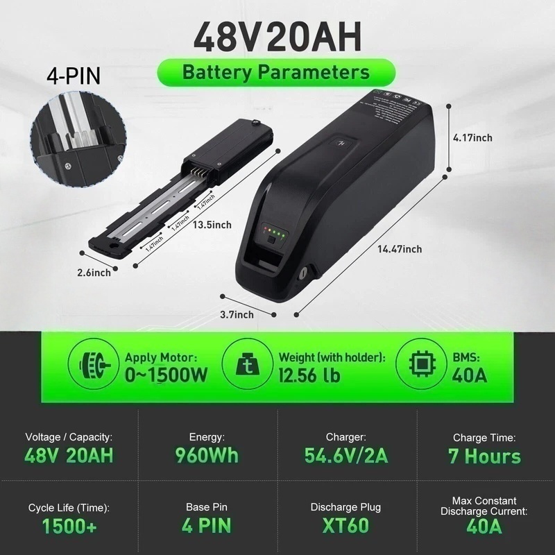 Batería Hailong para Bicicleta - Ebike Battery 48V 20Ah Hailong reseña y precio